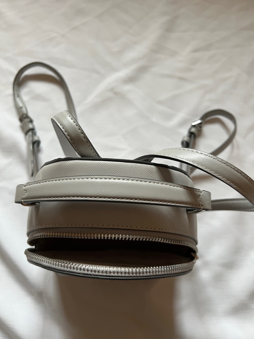 kate spade Small Pebbled Leather Backpack in Light Gray - Picture 5 of 5